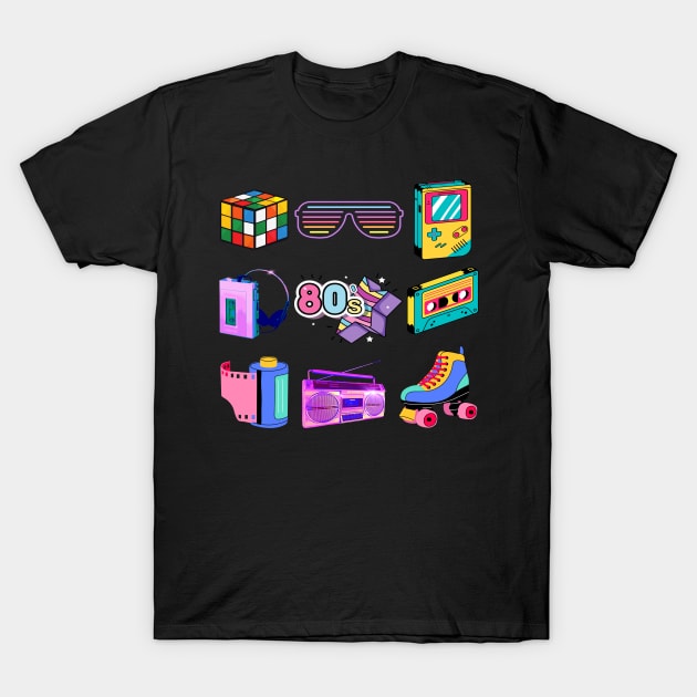 80's Retro Fashion Throwback Culture T-Shirt by mansoury